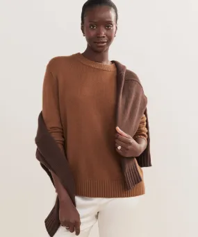 Work Outfit Hooded Neckline Option Cashmere Oversized Crewneck