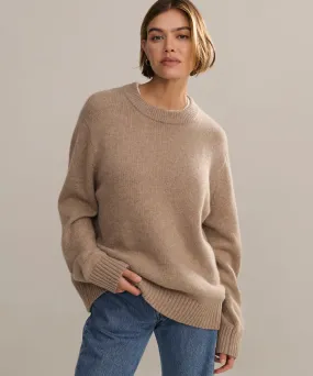 Work Day Cashmere Oversized Crewneck