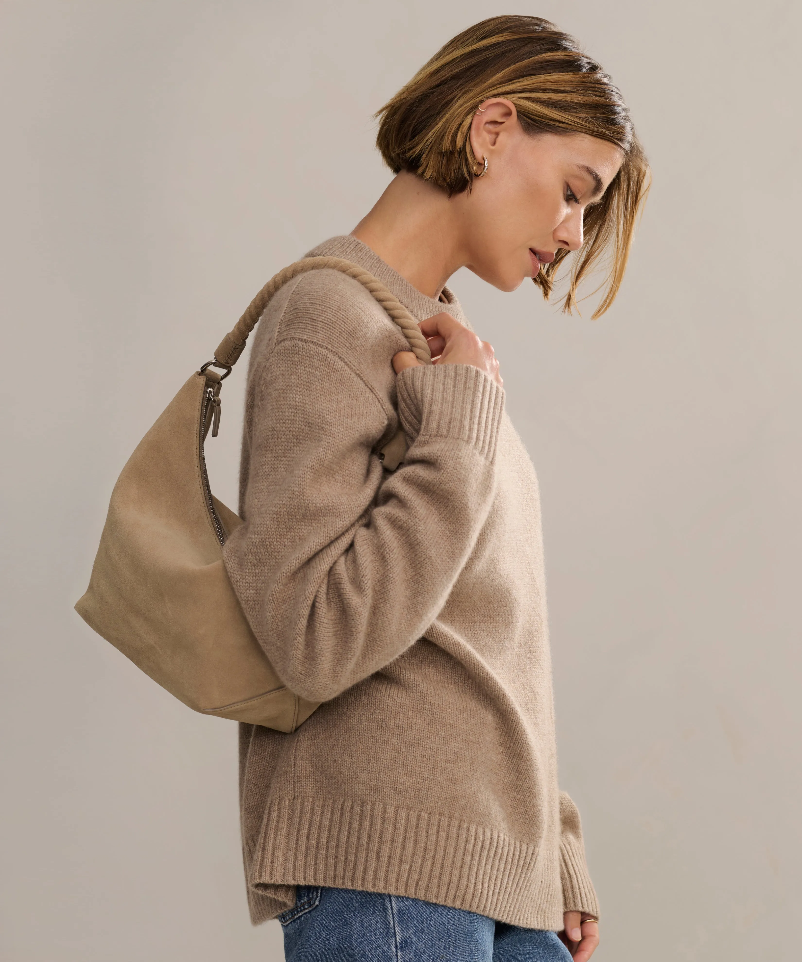 Minimal Comforted Cashmere Oversized Crewneck