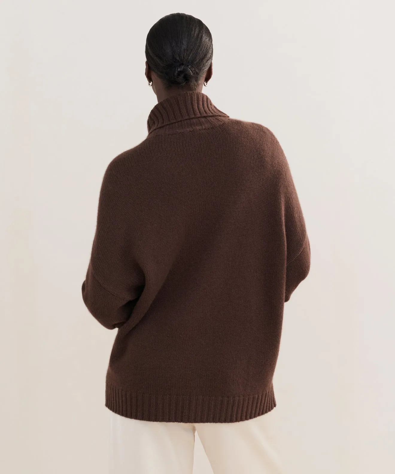 Warm Vibe FourWay Stretch Design Cashmere Porter Turtleneck