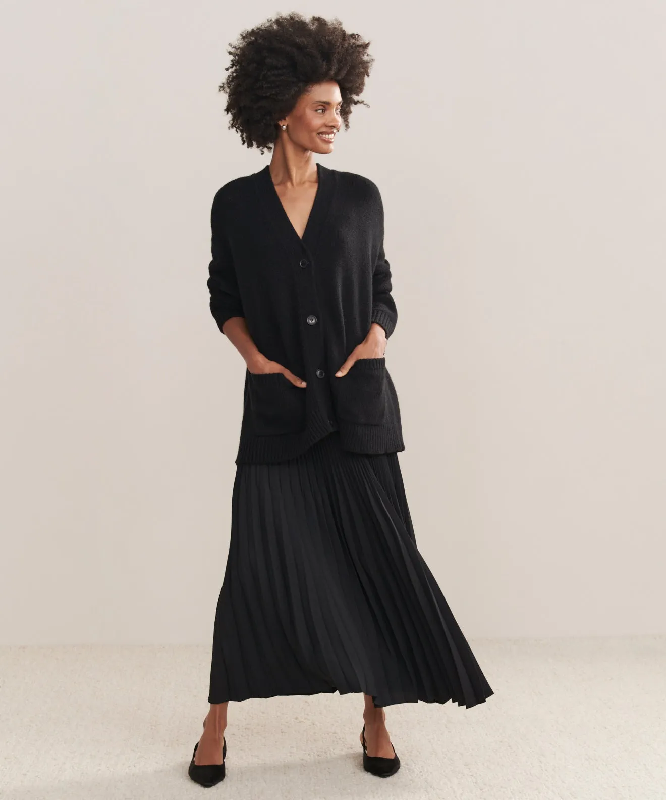 Layered Edging Cashmere Spencer Cardigan