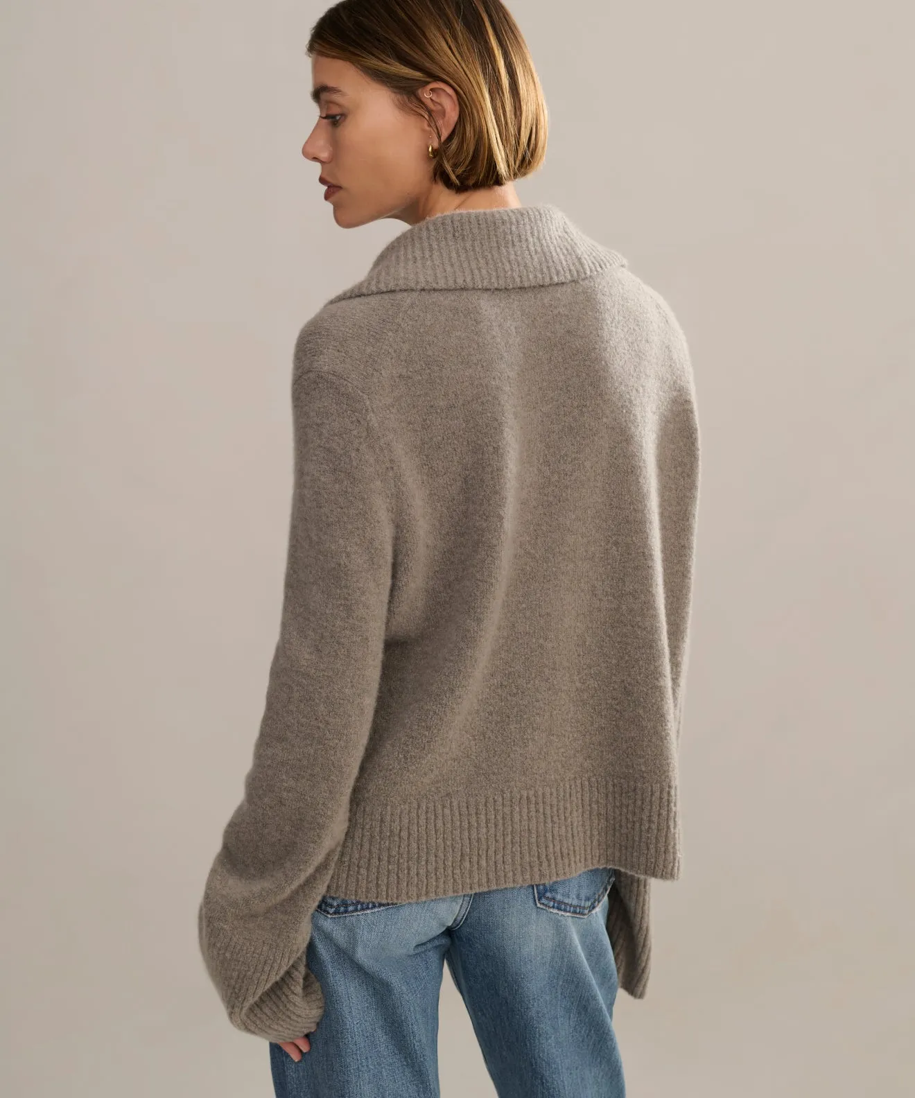 Cashmere Stevie Polo Breathable Material MachineWashable Fabric