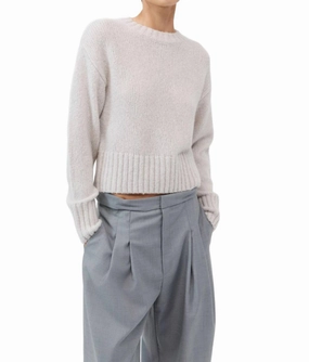 Cashmere Blend Sweater In Mist Comfortable Layer