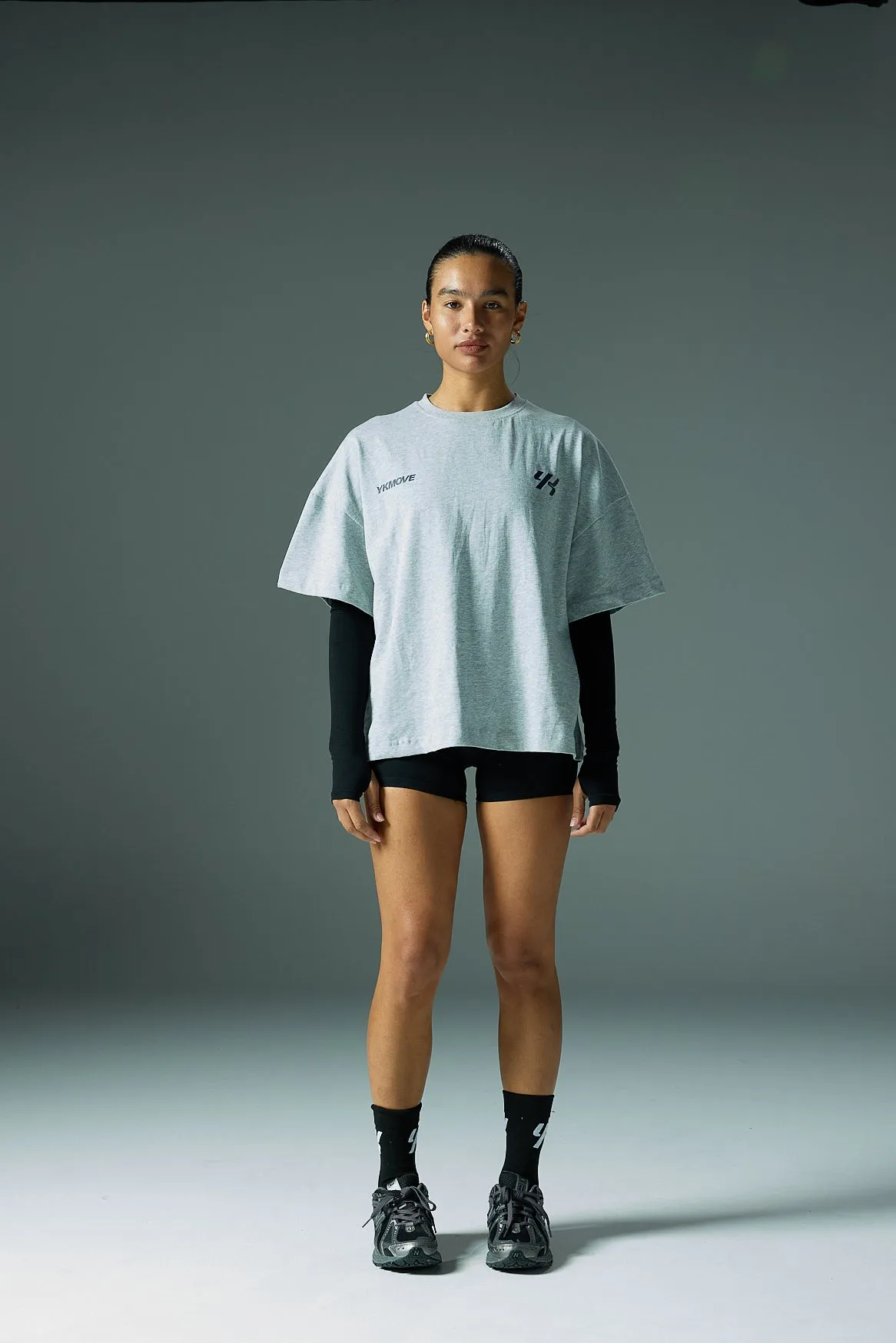 YK Move Stacking Days Tee | Grey Chic Smart Laser Cut Edges