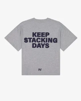 YK Move Stacking Days Tee | Grey Anti Pill Surface Seam Free Back