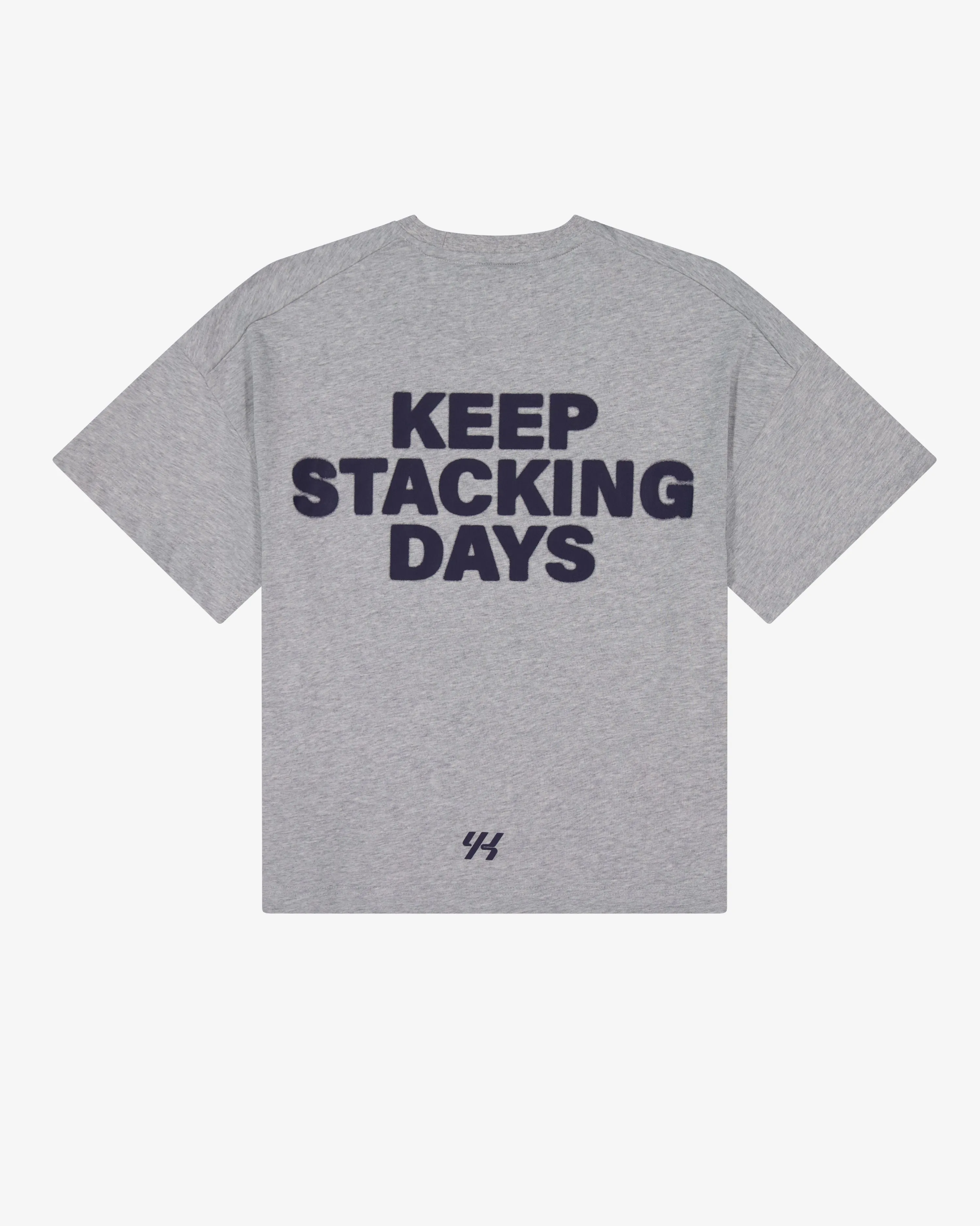 YK Move Stacking Days Tee | Grey Anti Pill Surface Seam Free Back