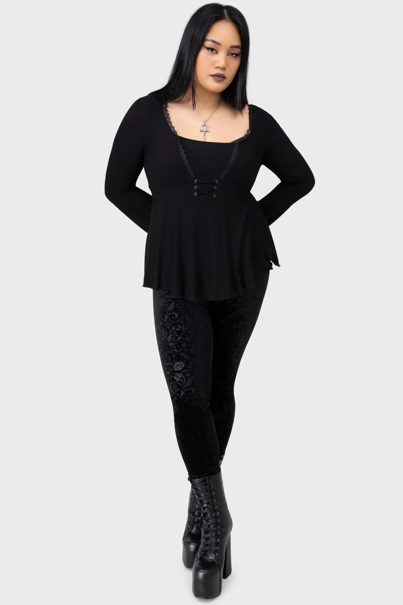 Moonglow Leggings Mesh Panel City Walk