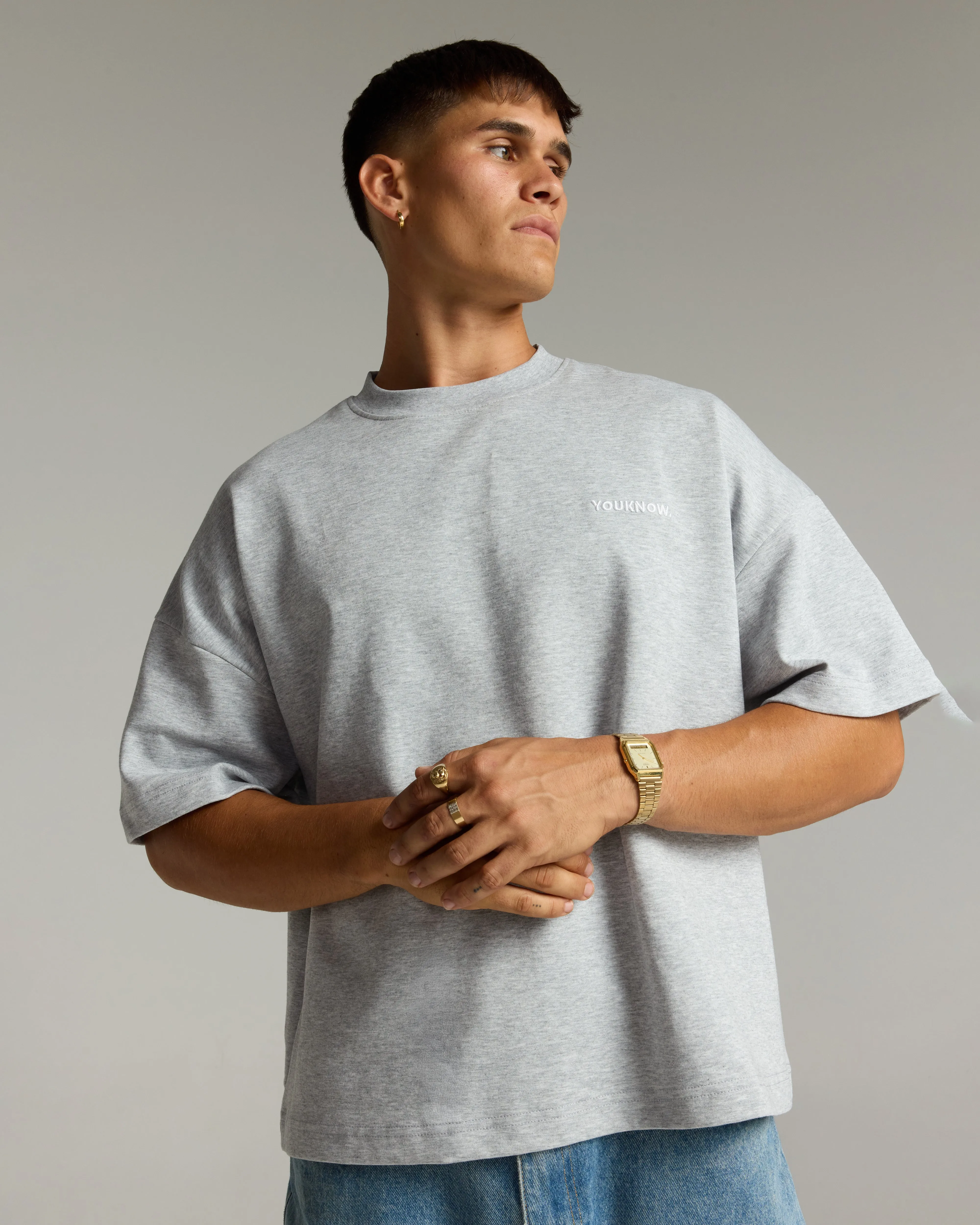Core Box Heavyweight Tee | Heather Grey Weekend Wear