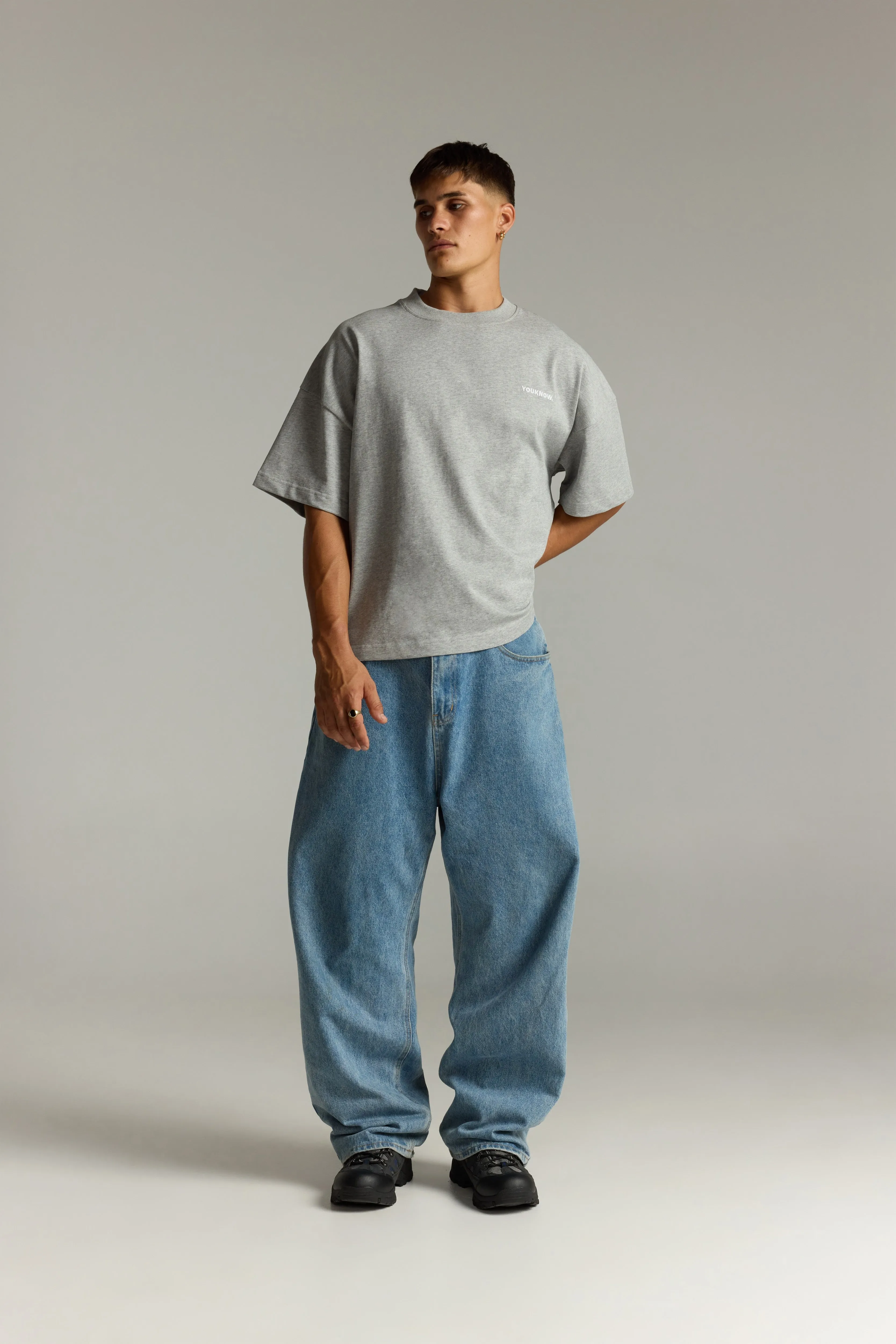 Travel Comfort Style Core Box Heavyweight Tee | Heather Grey