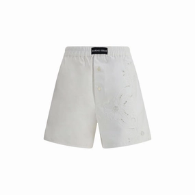 Marine Serre Linen Women's Shorts RollUpFasten Classic Cut