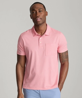 Essential Style Flexible Style Striped Performance Polo