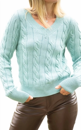 Cozy Vibes Monaco Top In Teal