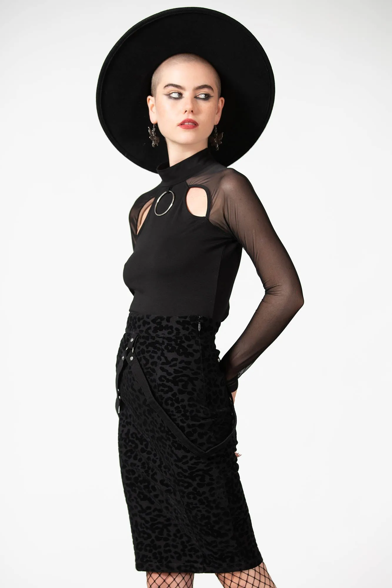 Fresh Texture Outdoor Outfit Catty Queen Midi Skirt