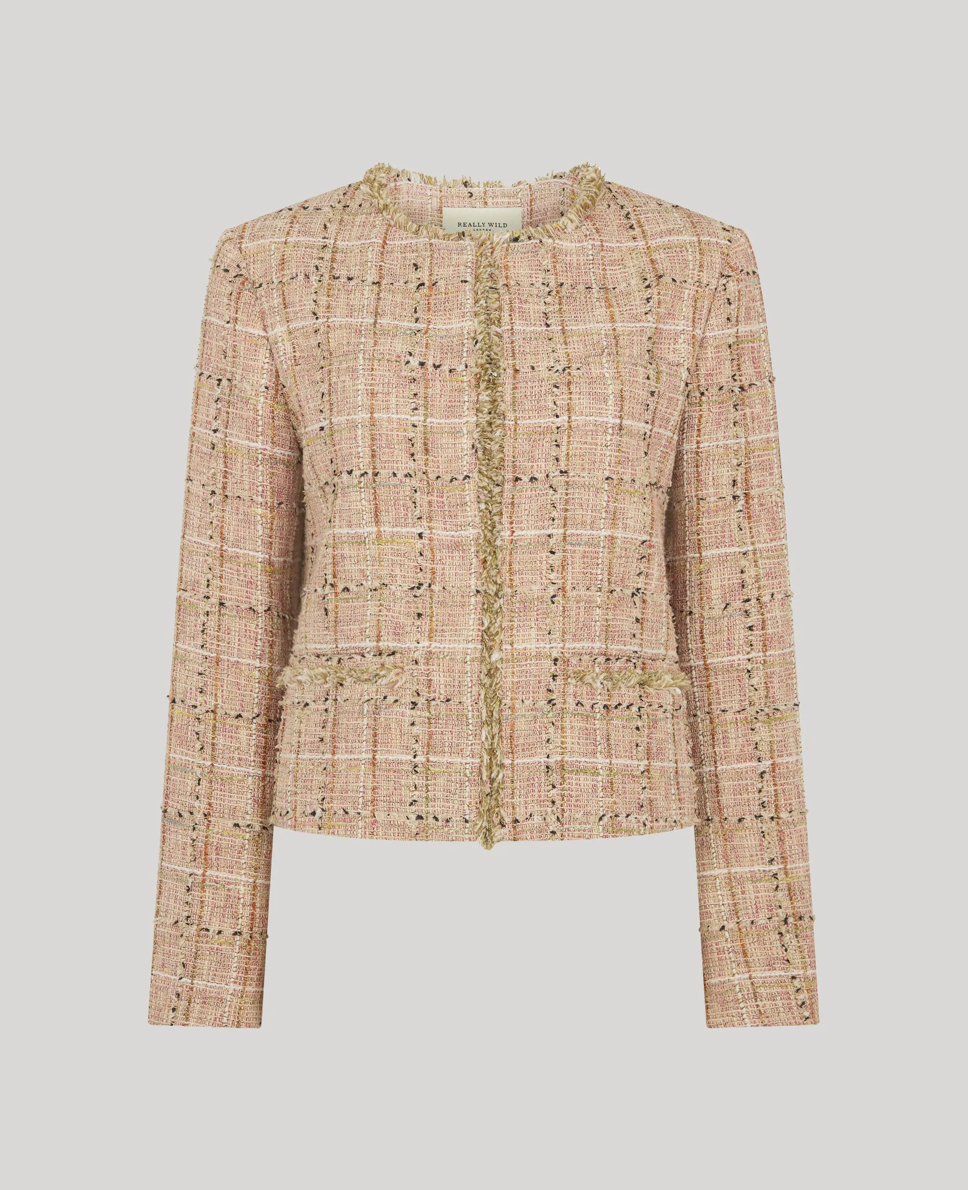 Cece Boucle Jacket Weatherproof Technology Bonded Seam Construction