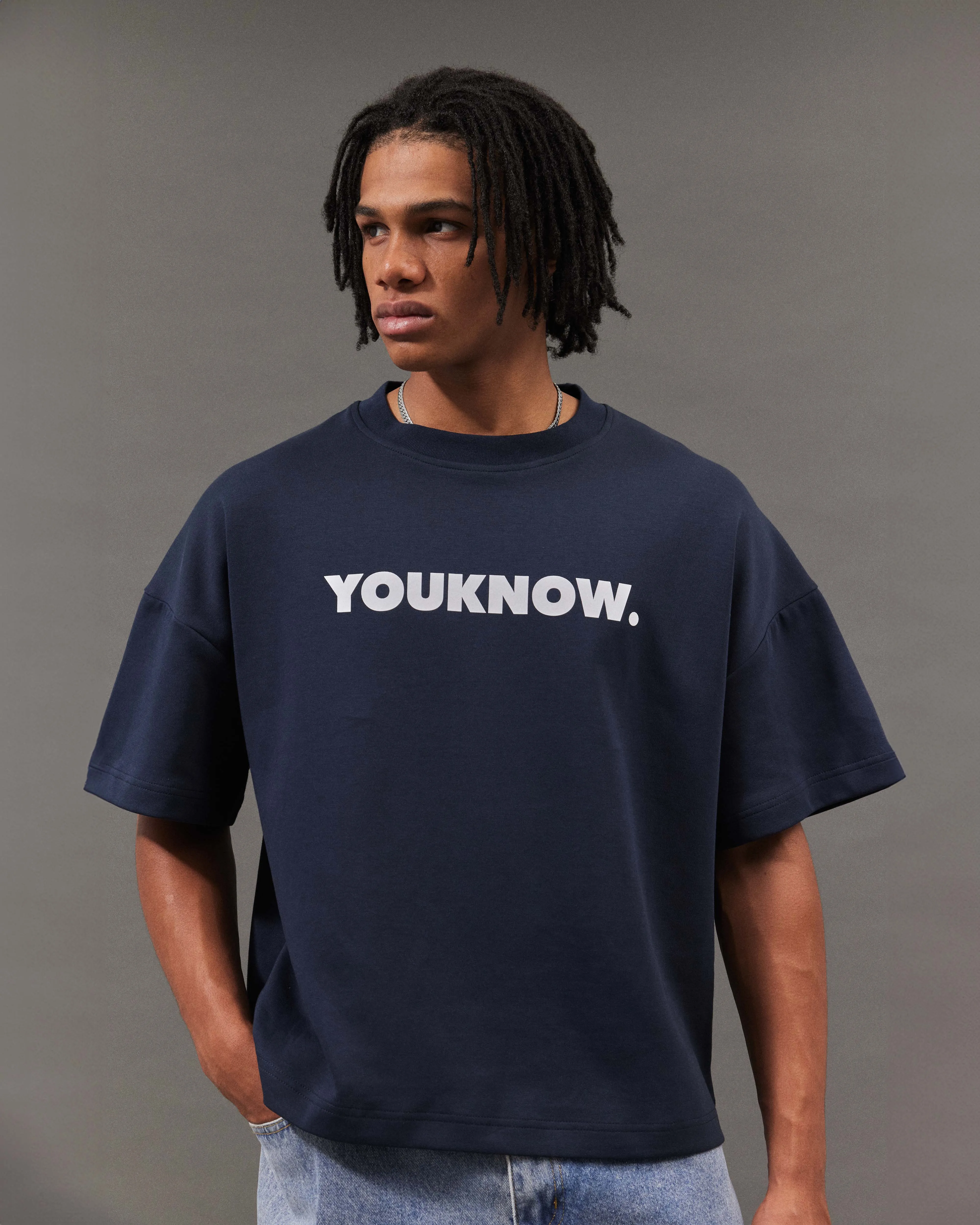 BLOCK TEE | Navy Urban Streetwear