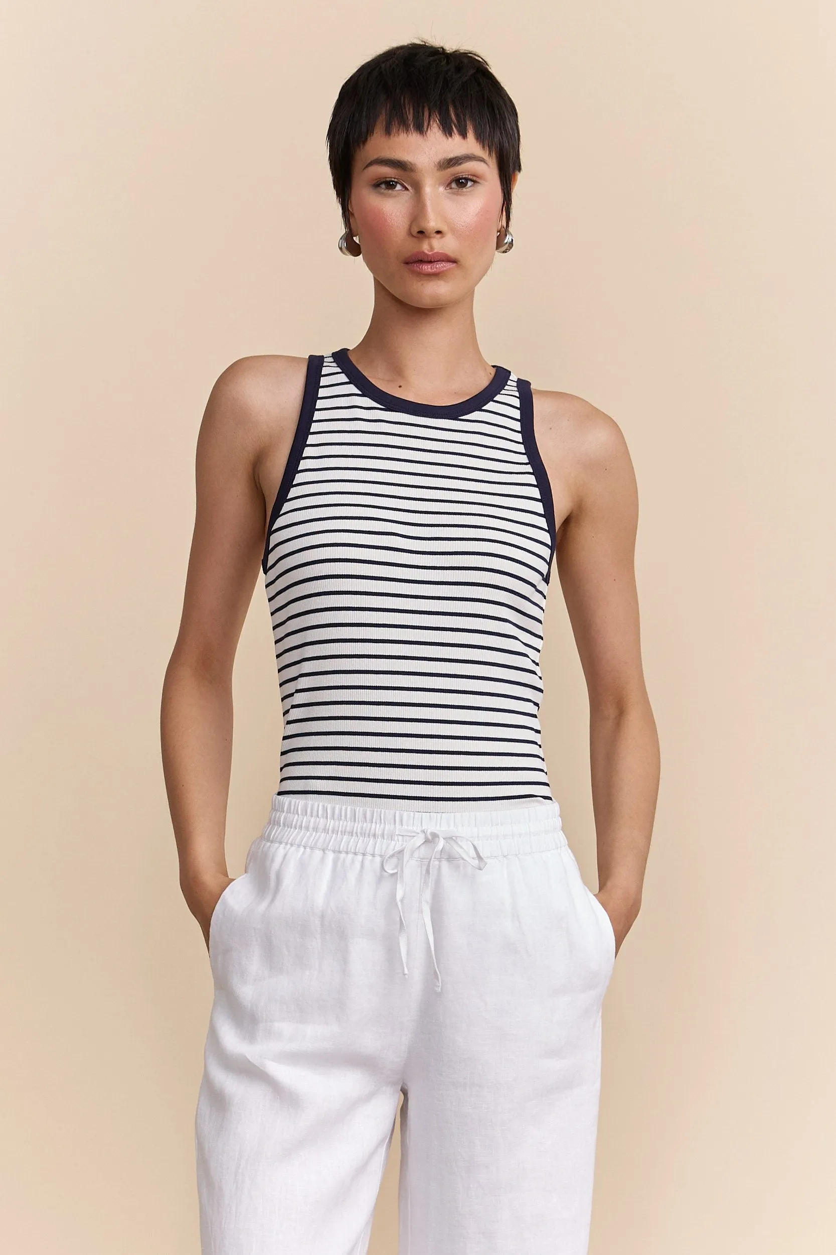 Cool Style Striped sleeveless tank top