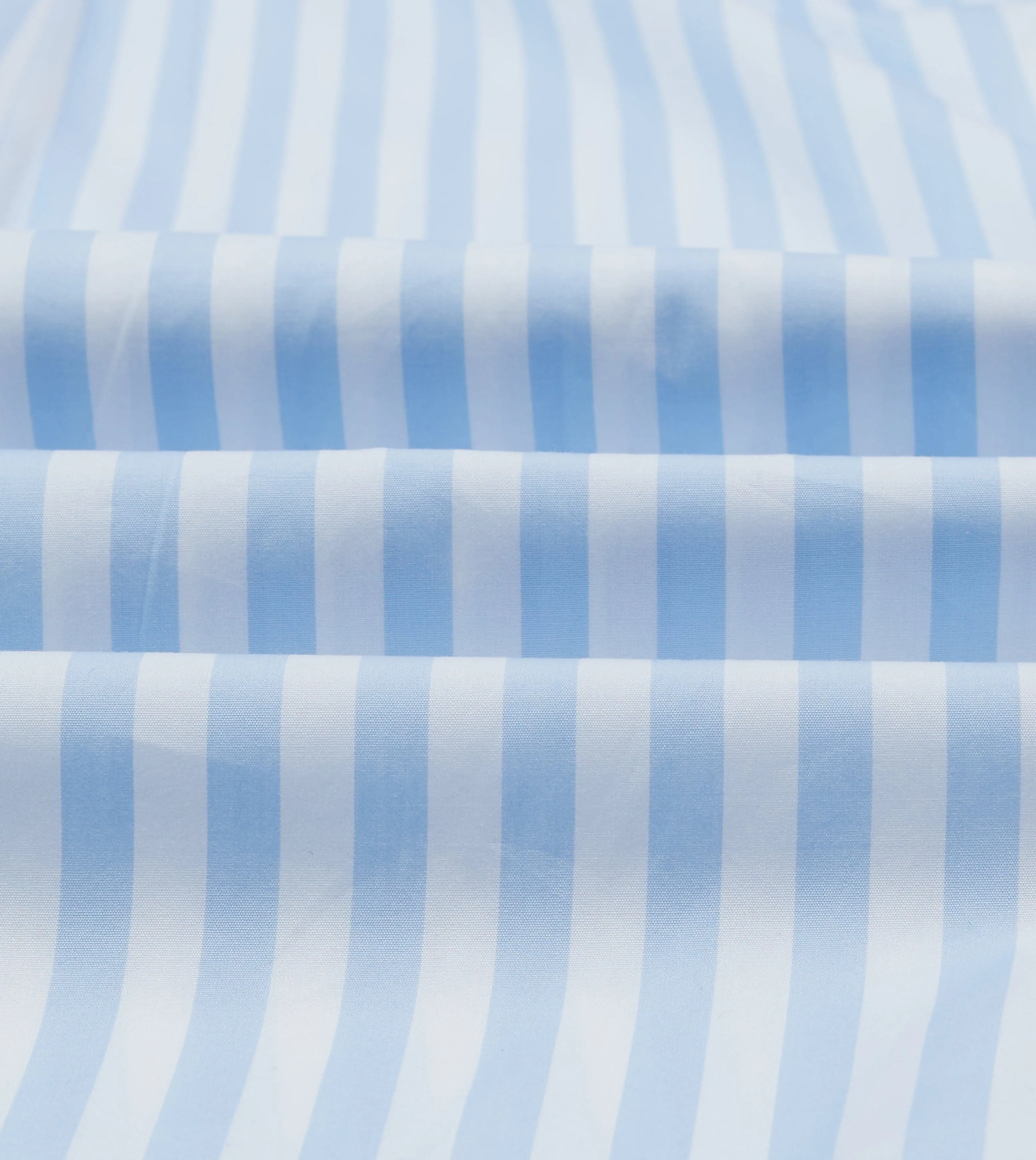 Petite Cut adult clothing Blue Broad Stripe Cotton Poplin Button-Down Shirt