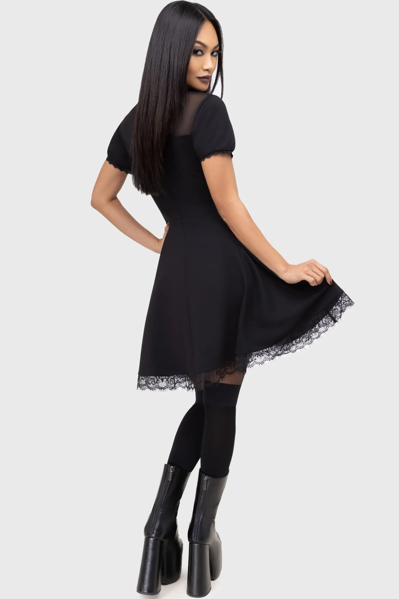 Draculana Skater Dress [B] Zip Ease Flowy Cut