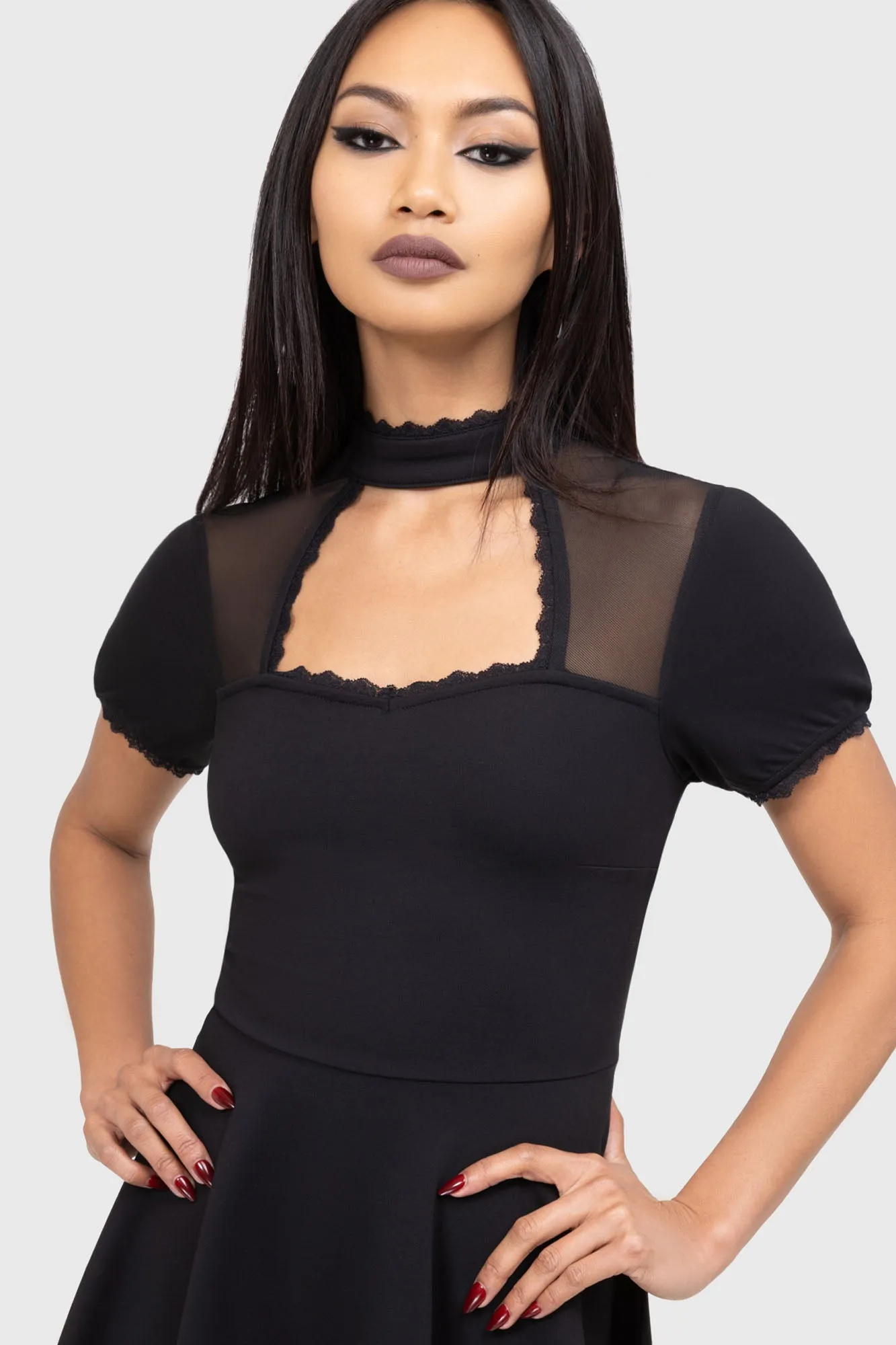 London Cool perfect for events Draculana Skater Dress [B]
