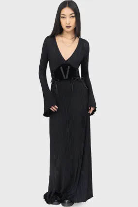 Endless Night Maxi Dress Curve-Enhancing Tassel-Detail