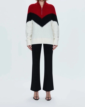 Comfortable Wear Effortless Wear Maribel Sweater In Multi Chevron