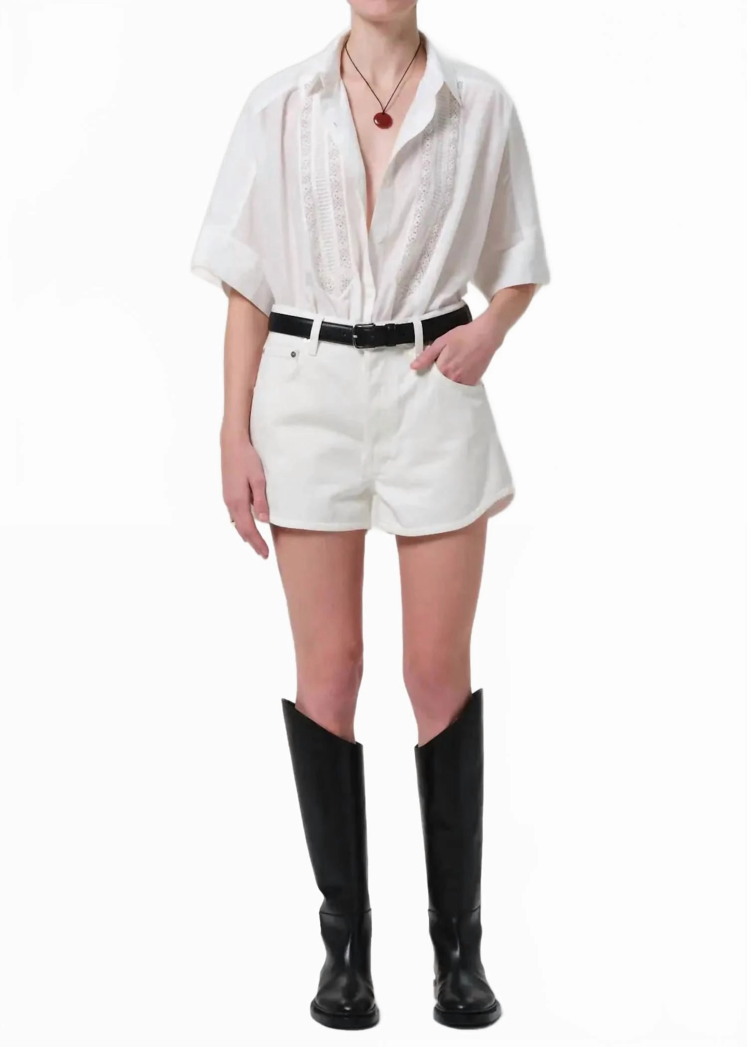 Recycled Elastic Trim Abita Short In Macademia