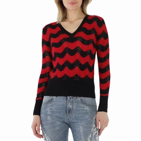 All-Season Comfort Fashionable Wear Marni Ladies Zigzag Cotton Jumper