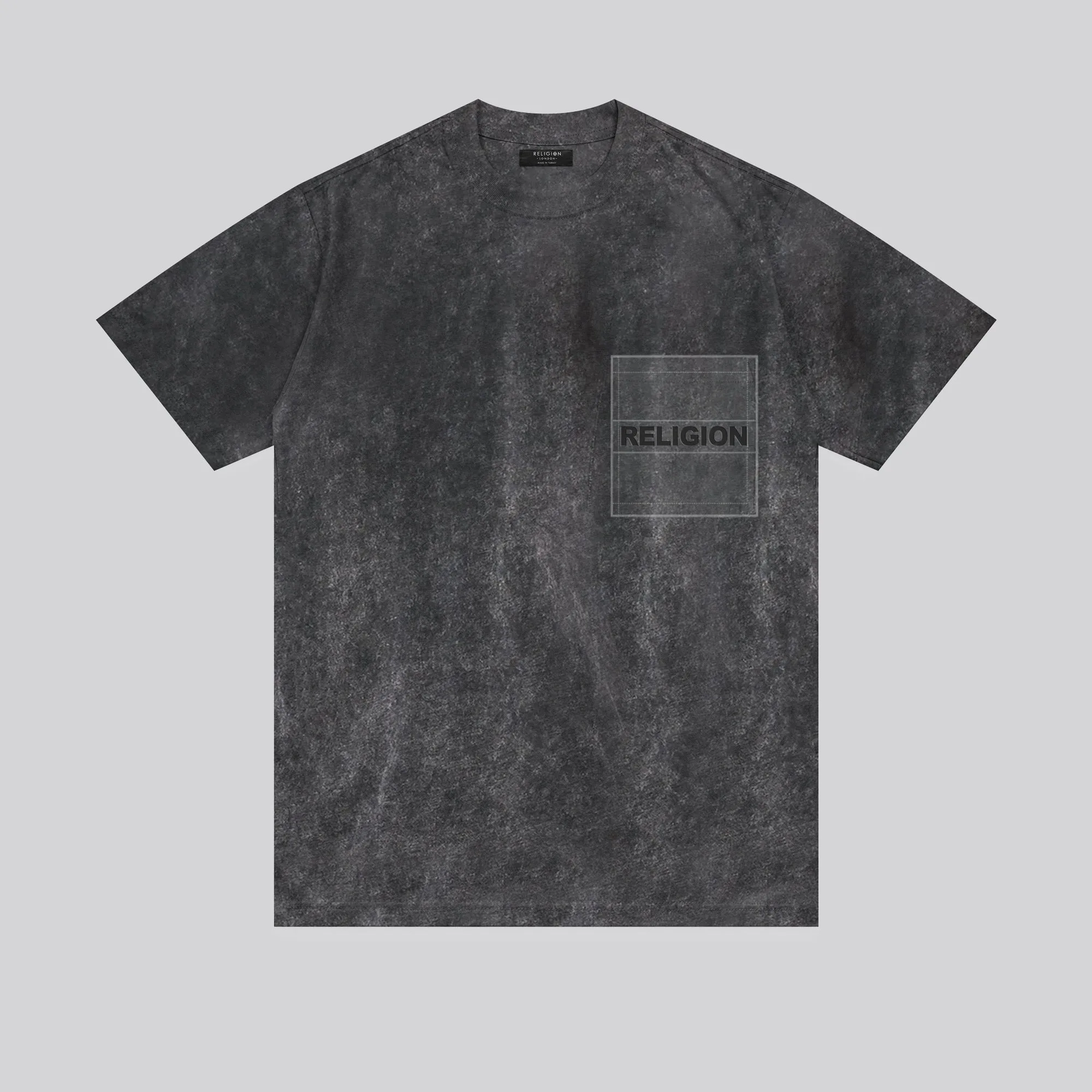 ACID LOGO T-SHIRT WASHED CHARCOAL Prom StretchComfortWeave