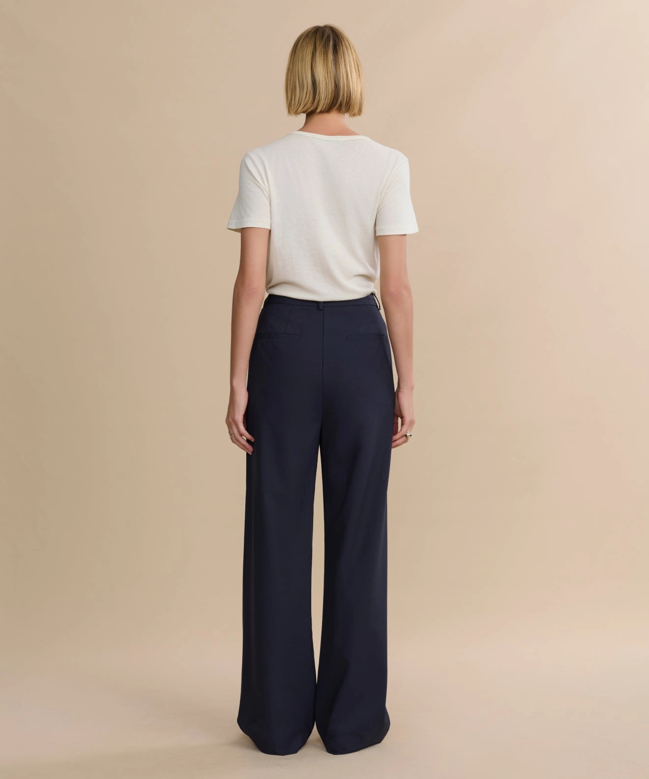 Sleek Waist elastic waistband Wool Jones Trouser