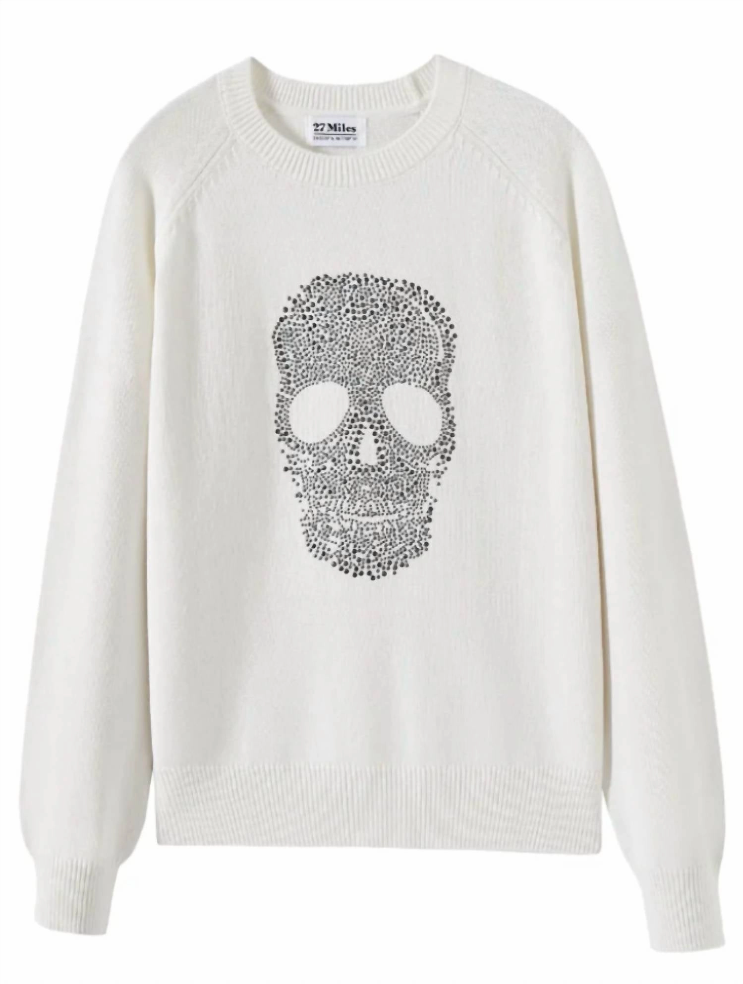 Chilly Weather Knit Sustainable Yarn Clio Sweater In Cloud
