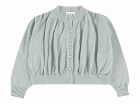 Warm And Comfortable Kids Tibet Cardigan In Green