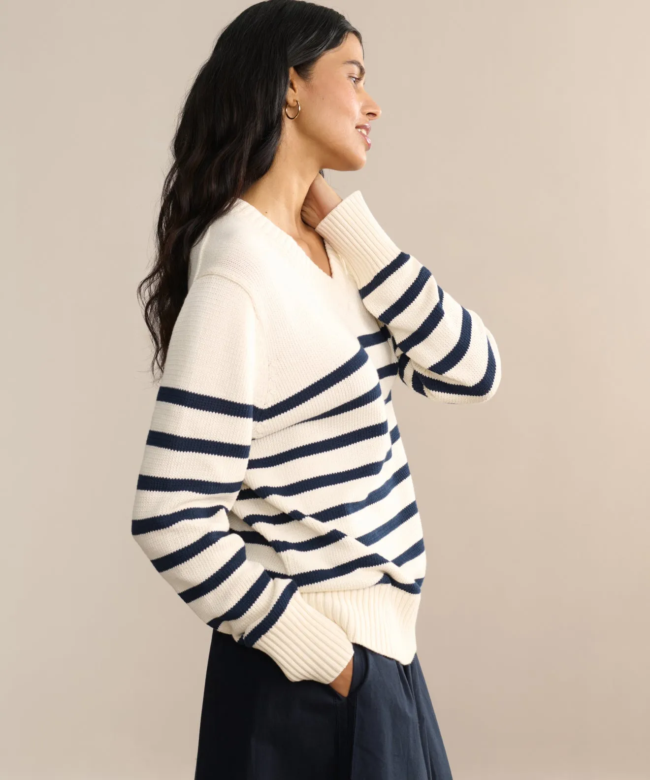 Cotton Kate V-Neck Layered Collar Option Weekend Style