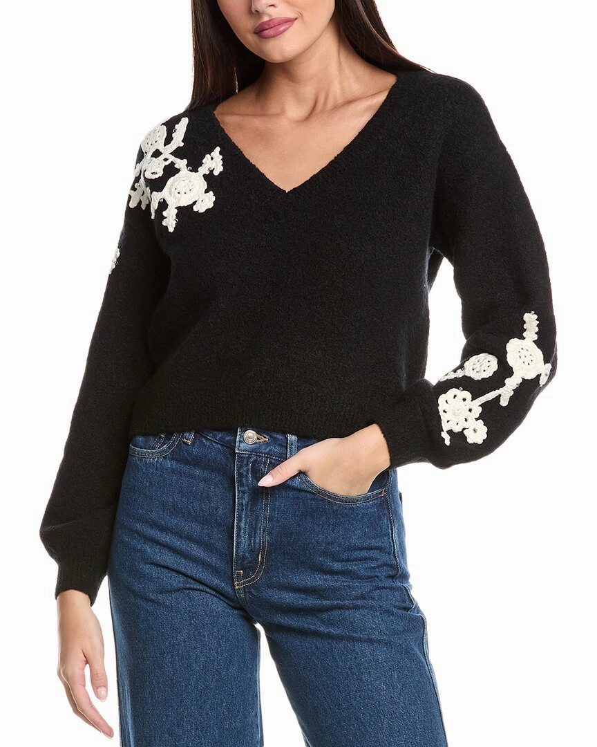 Cinq  Sept Dana Wool-Blend Pullover Soft Layer Adjustable drawstring