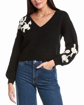 Cinq  Sept Dana Wool-Blend Pullover Soft Layer Adjustable drawstring