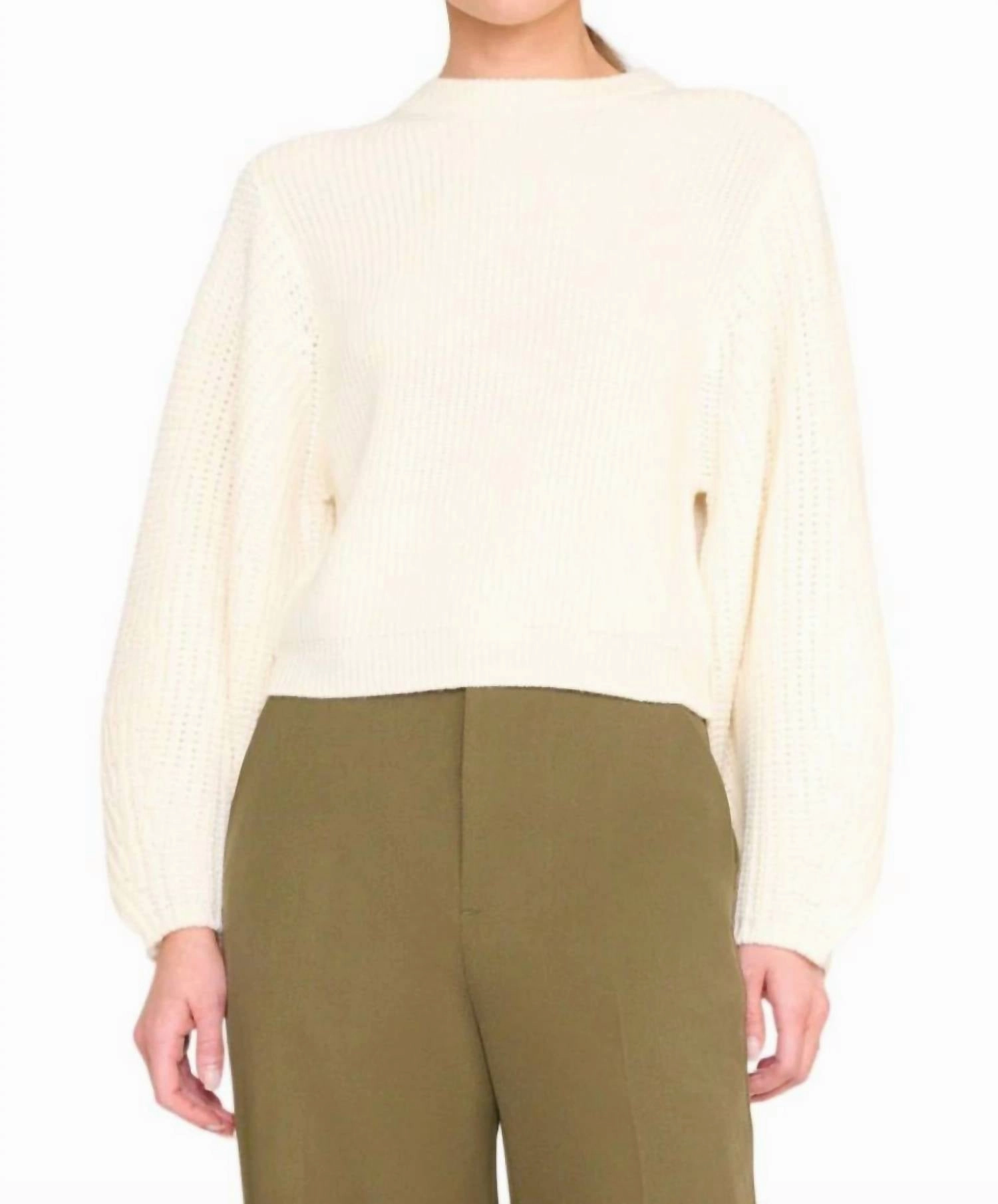 Knit Design Aura Sweater In Ivory