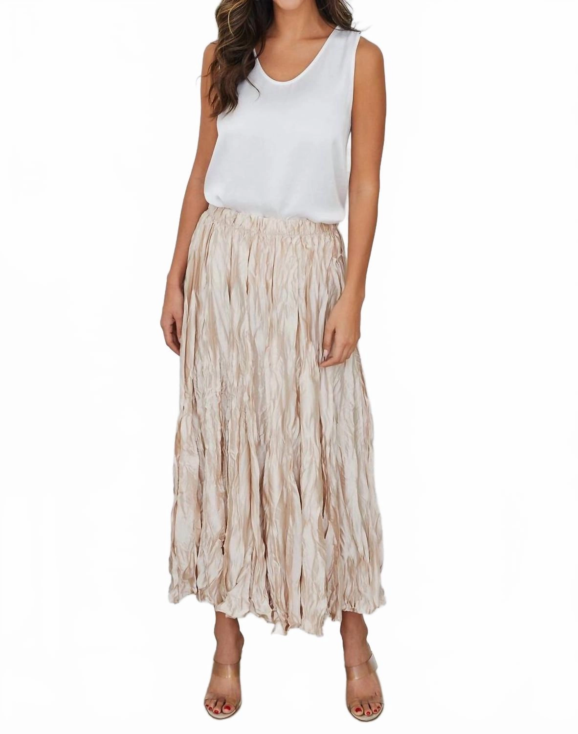 Festival Outfit Bold Look The Honey Skirt In Beige