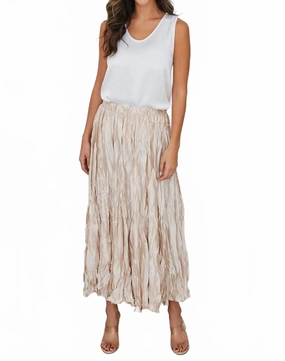 The Honey Skirt In Beige Slip Resistant Waist Tear Resistant