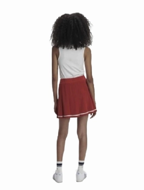 Clarendon 2.0 High Rise Skort In Haute Red Elevated Casual Maternity Friendly