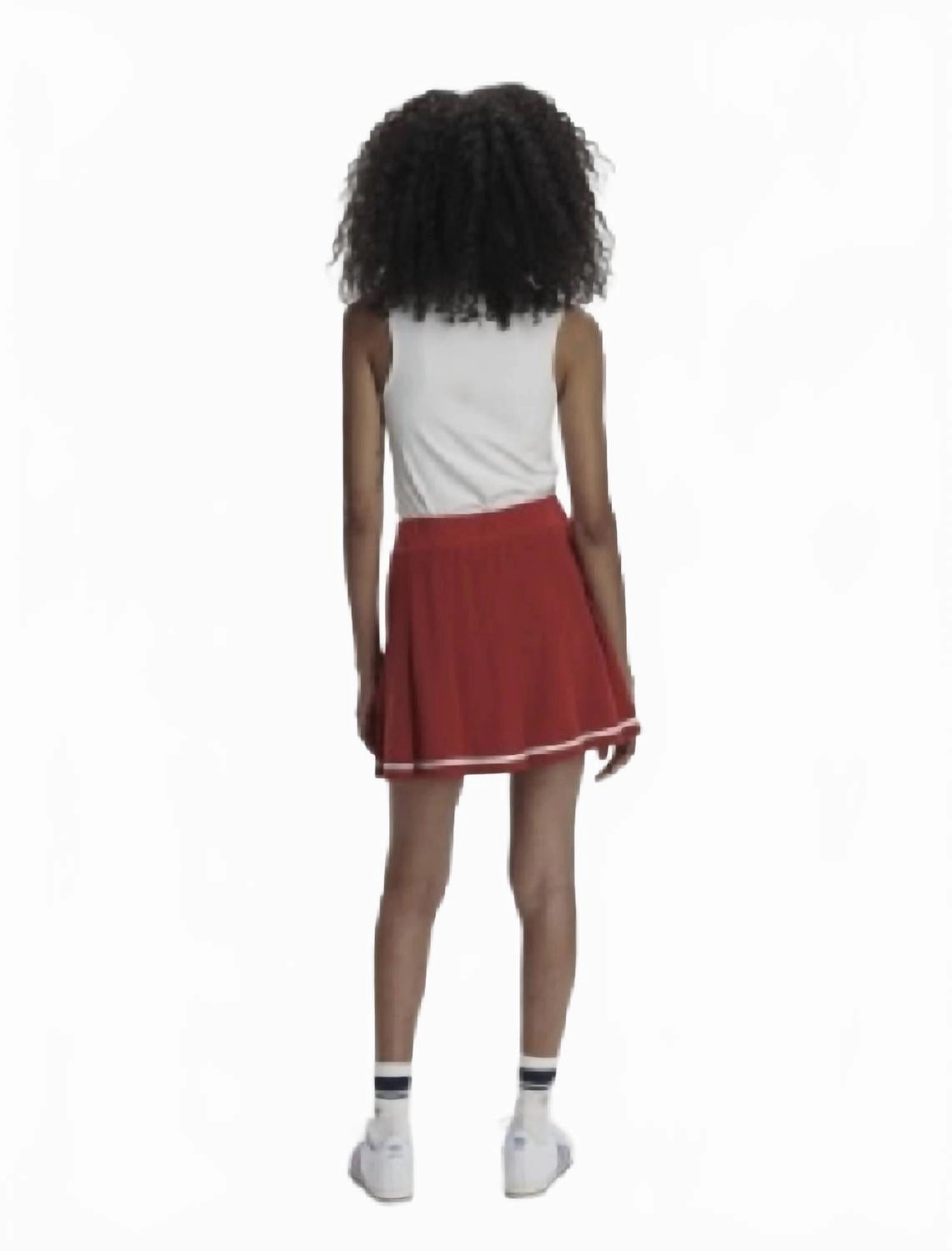 All Day Comfort Linen blend Clarendon 2.0 High Rise Skort In Haute Red