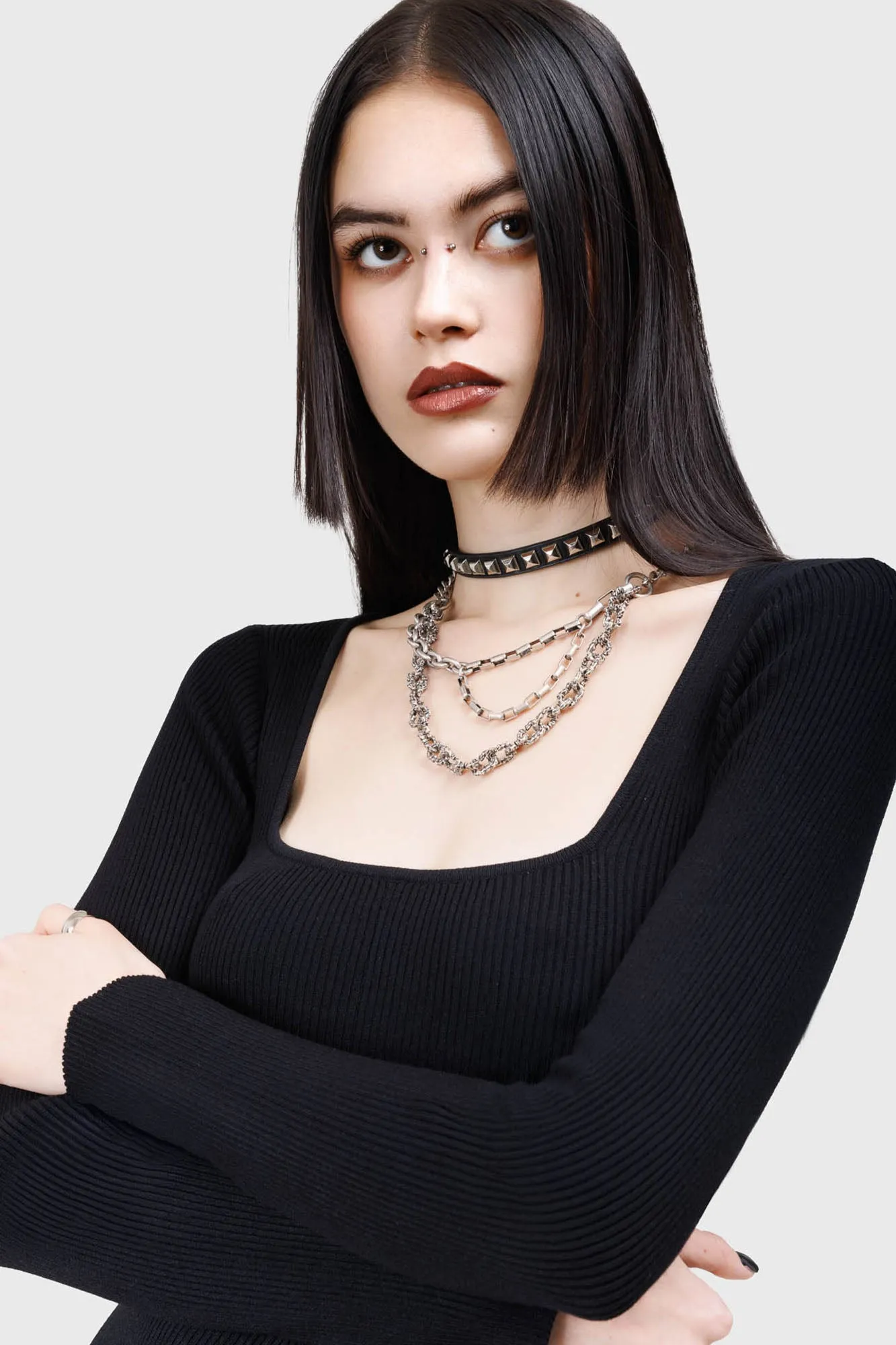 Relax Fit Everyday Style Dark Glyph Dress