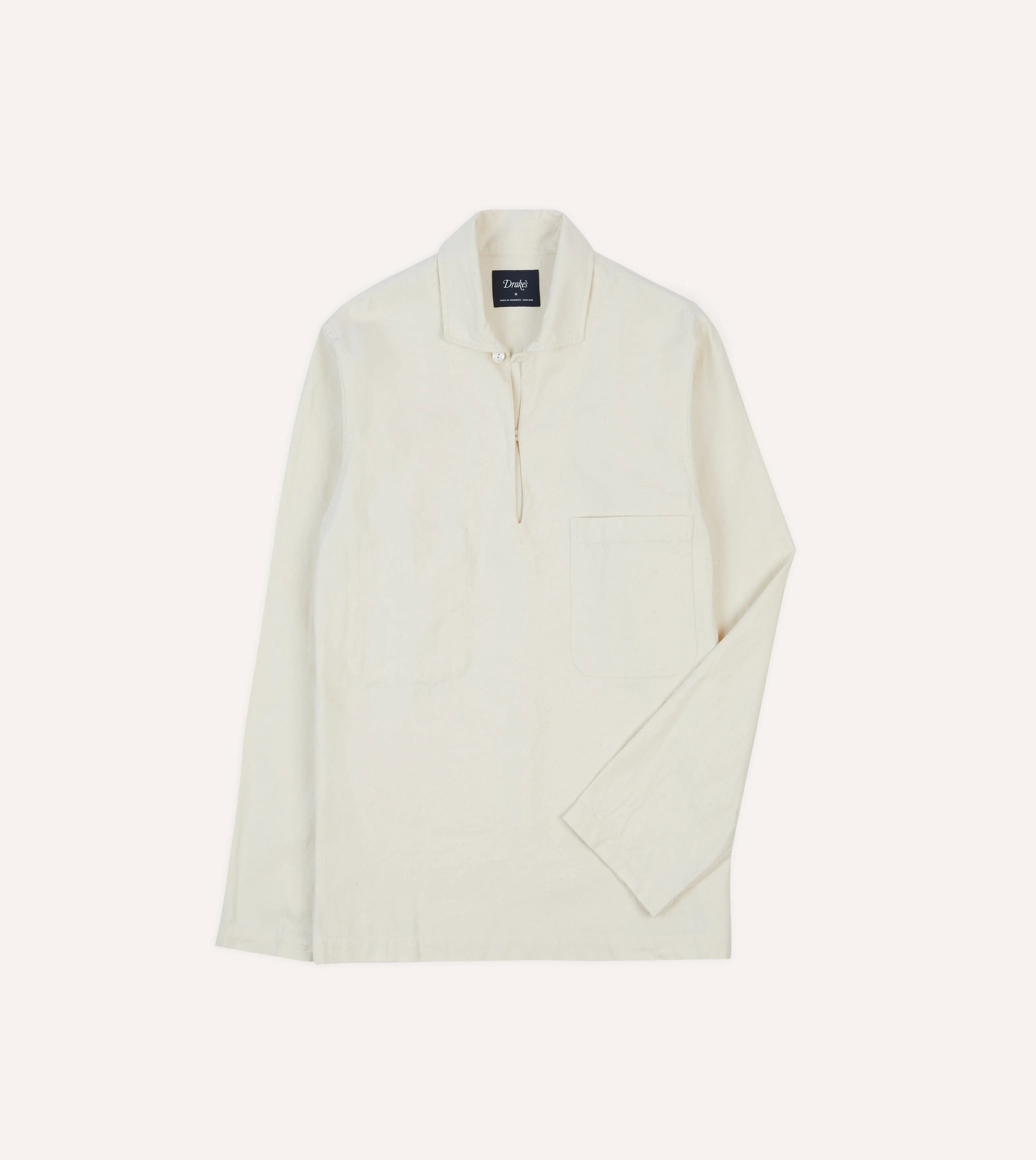 Versatile Look Morning Comfort Ecru Cotton Twill Smock