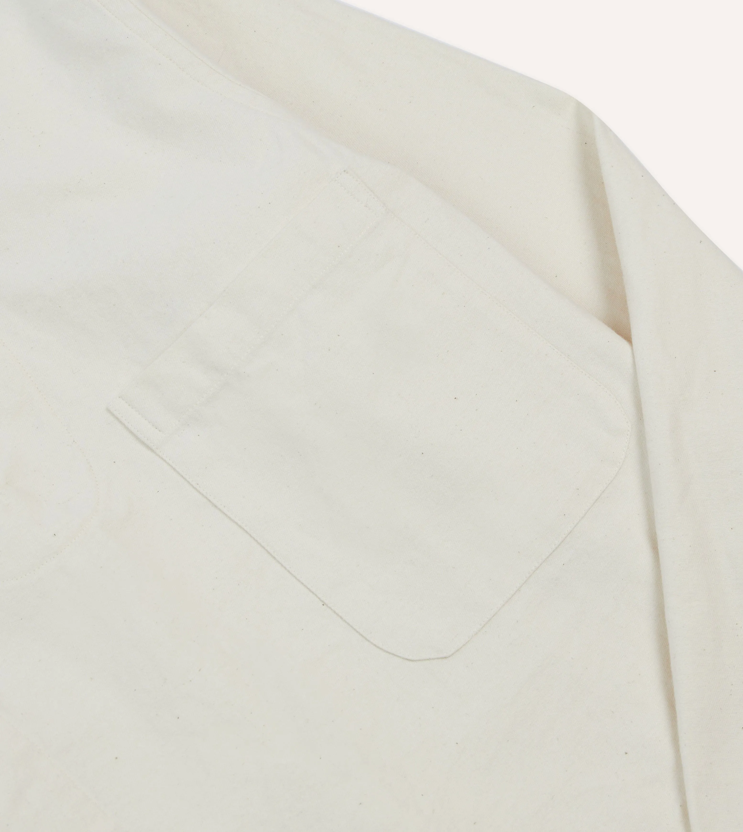 Bold Hue Comfortable fit Ecru Cotton Twill Smock
