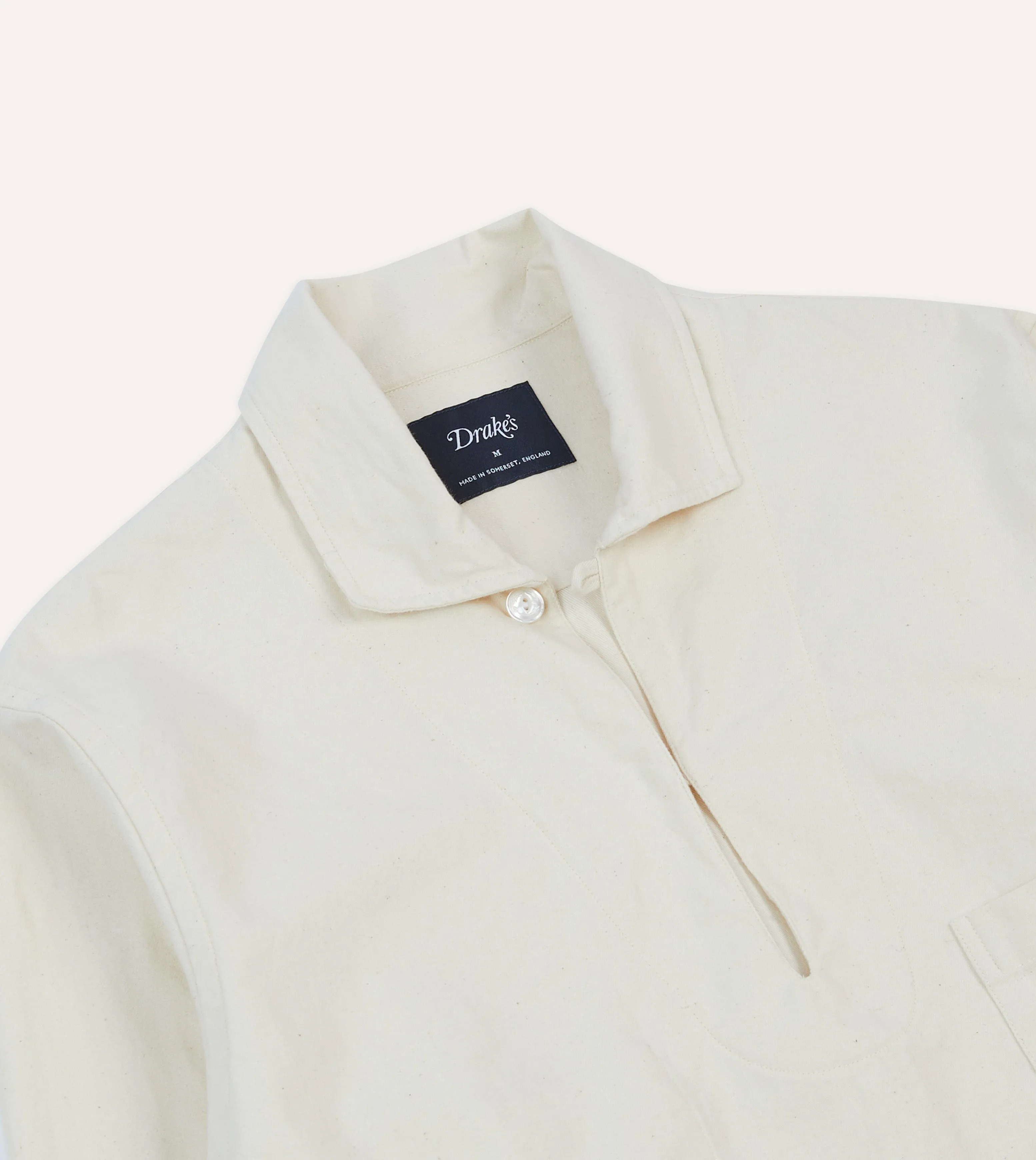 Layered Look Ecru Cotton Twill Smock