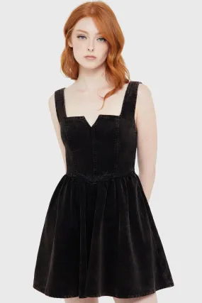 Premium Material Cafe Vibe Elderroot Mini Dress [BROWN]