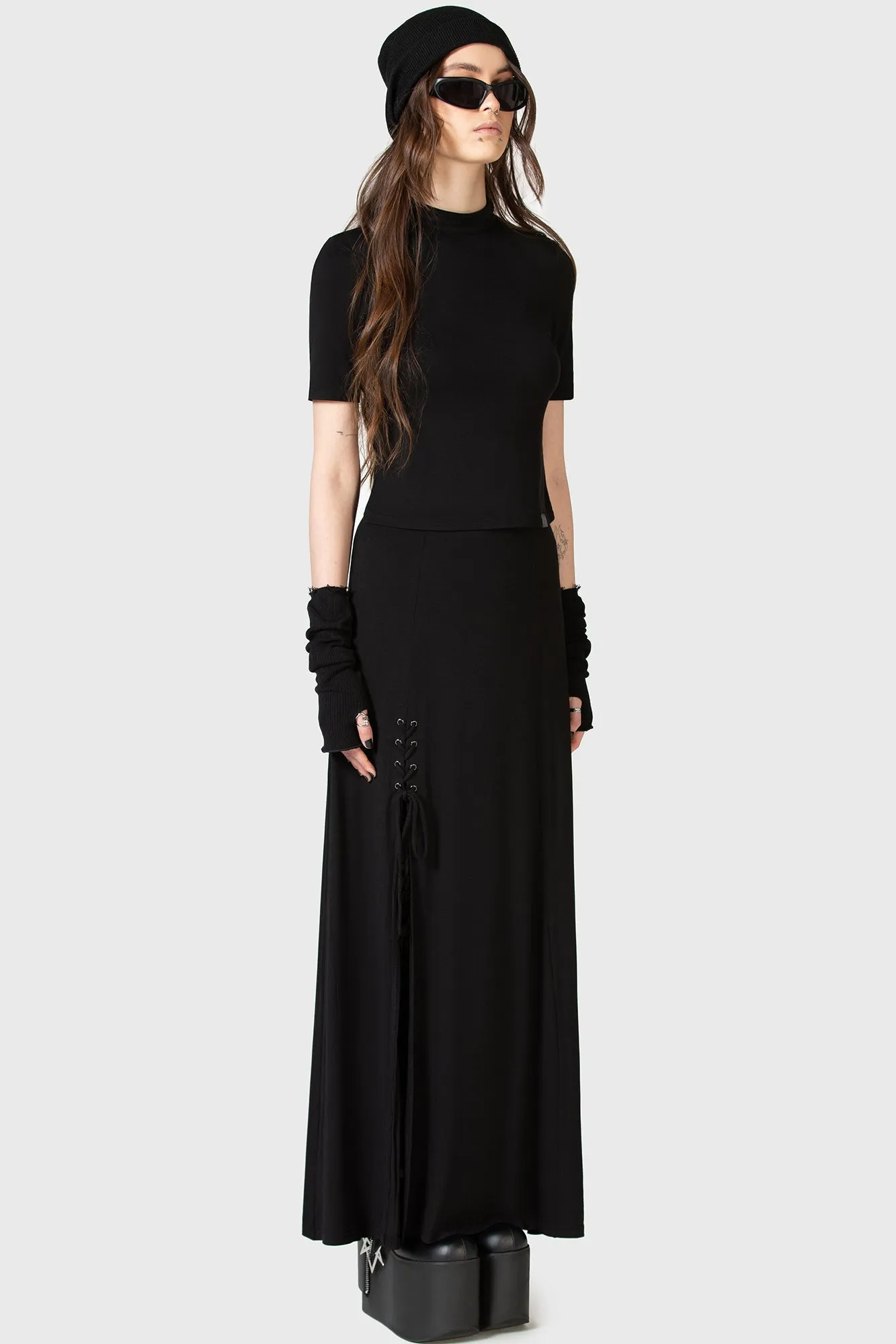 Tear Resistant Secretly Weep Maxi Skirt