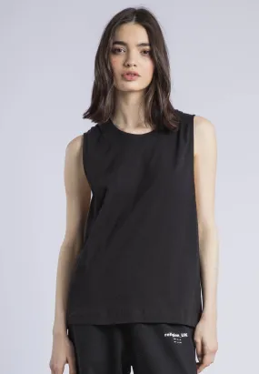 Fade Resistant Coating RELAXED BASIC VEST BLACK