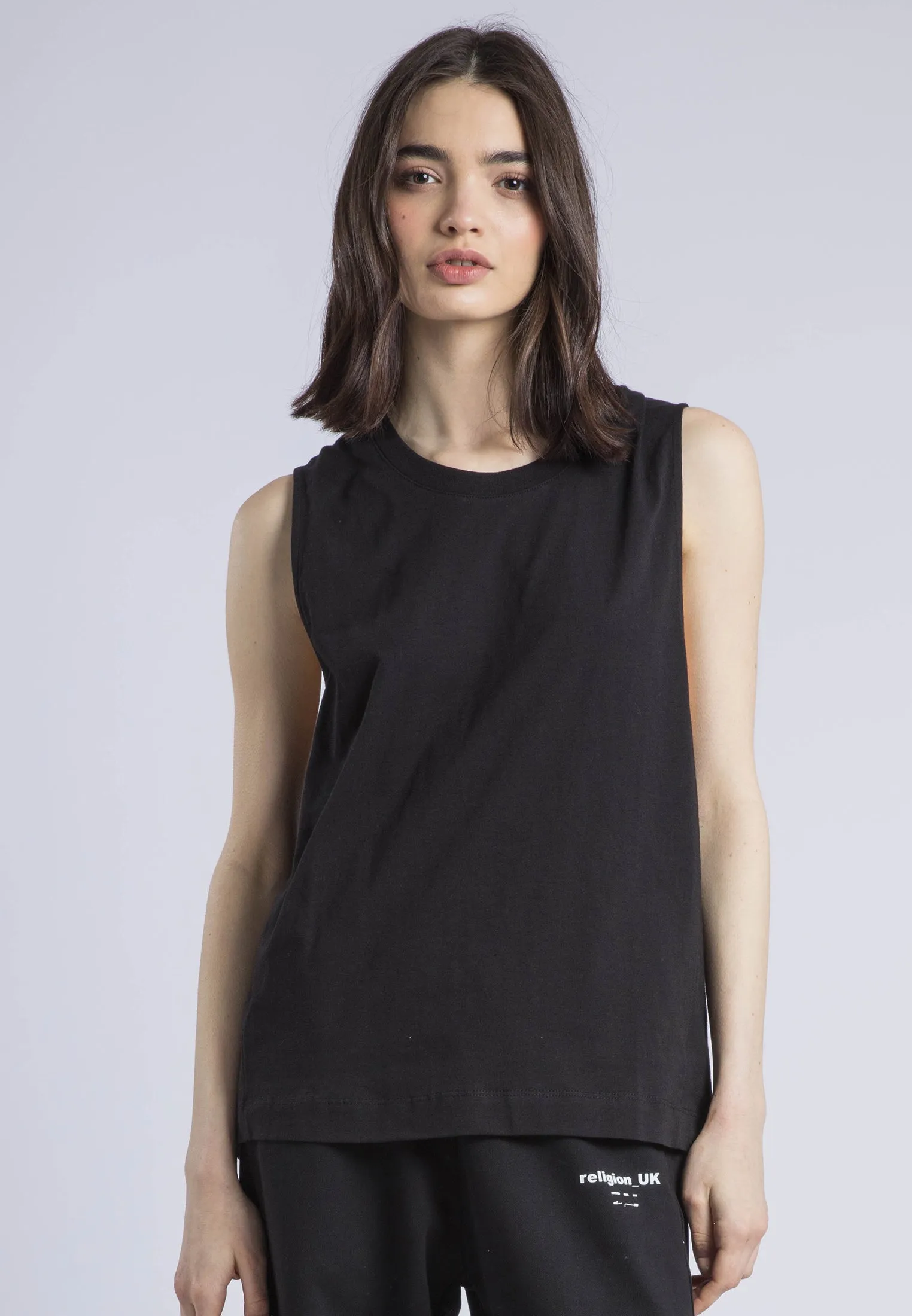 RELAXED BASIC VEST BLACK Cozy And Warm