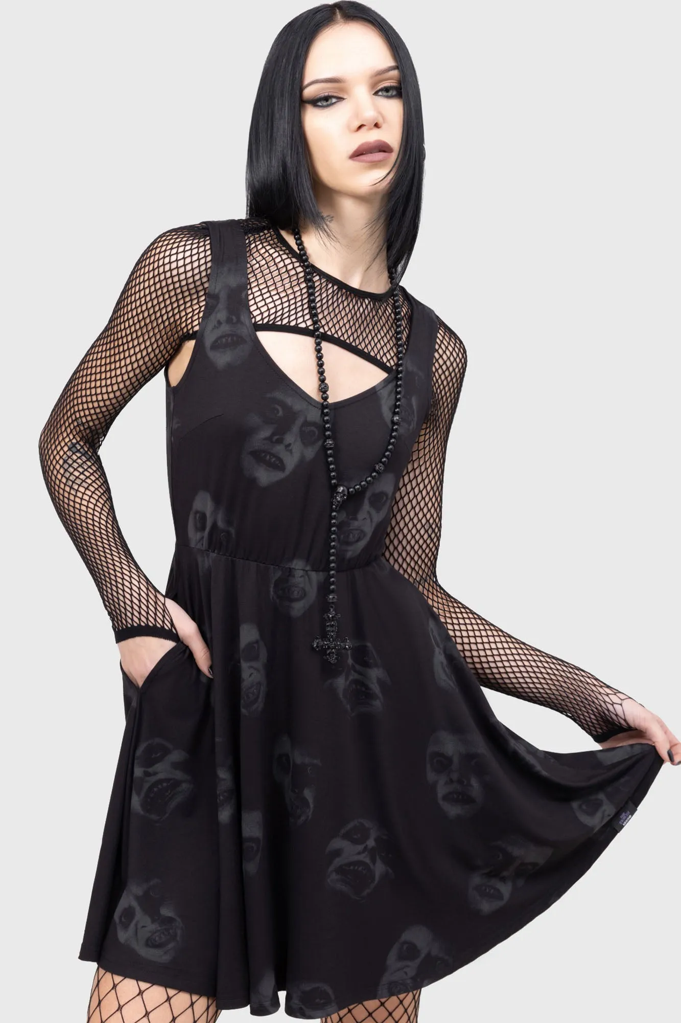 Seasonal Layer Excellent Day For An Exorcism Skater Dress