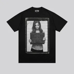 Lightweight Look DRUNK & DISORDERLY T-SHIRT JET BLACK