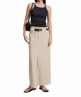 Leyton Maxi Skirt In Khaki Light Mood